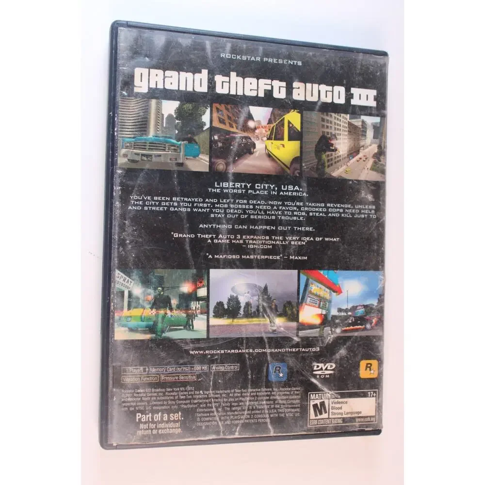 Grand Theft Auto III 3 (Sony Playstation 2, PS2) Authentic, Tested/Works